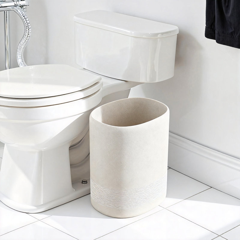Petite poubelle de salle de bain (beige)