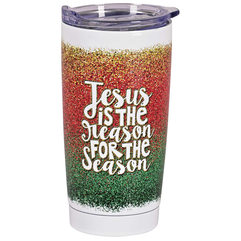 Christmas Tumbler Jesus Reason Glitter