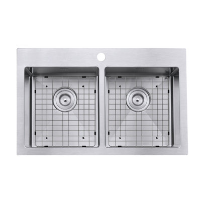 Prestige Series 30 " L Drop-In Double Bowl Stainless Steel Kitchen Sink