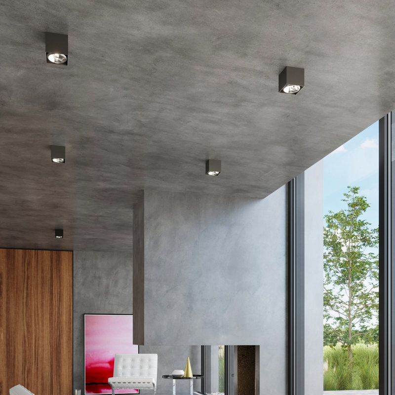 Njall Flush Mount, Black