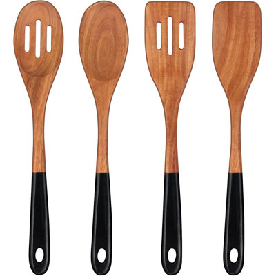 14" Acacia Wood Cooking Utensil Set