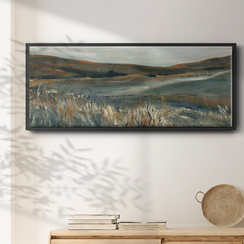Coucher de soleil cuivre - toile encadrée, H 12 po x l 30 po