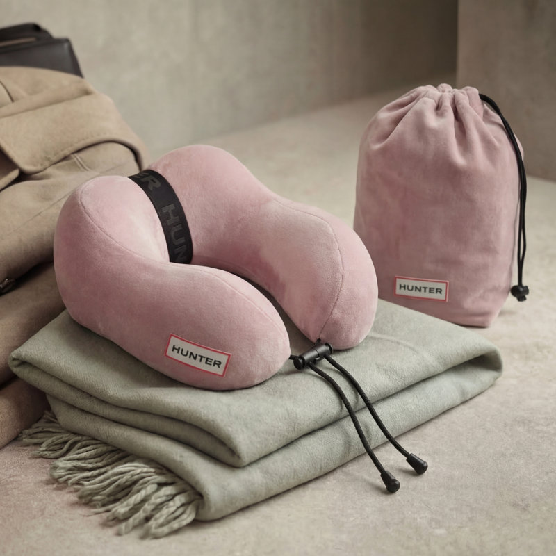 Hunter Ellis Contour Travel Neck Pillow, Pale Mauve