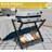 1 Pack Folding Luggage Rack for Guest Room, Foldable Suitcase Stand Holder with Metal Storage Shelf for Bedroom, Living Room, Hotel Essentials, Heavy Duty Steel Frame, Black