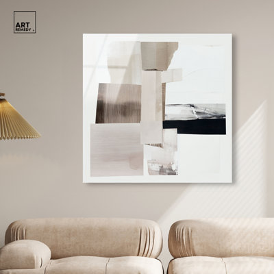 Art mural noir Smoked Umber II par Art Remedy, prêt à accrocher, 40 x 40