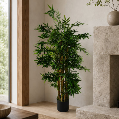 Faux Bamboo Plant in Pot Liner