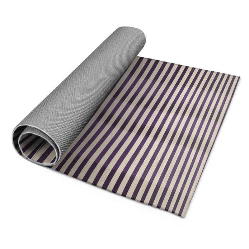 Tapis intérieur / extérieur beige HorizontalStripes, Rectangulaire 3 pi x 5 pi