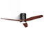 Ventilateur de plafond en bois massif 52 po, télécommande et contrôle mural, moteur DC réversible silencieux à débit d'air élevé jusqu'à 5600 + CFM, montage encastré pour pièce à profil bas-72341889-72341894