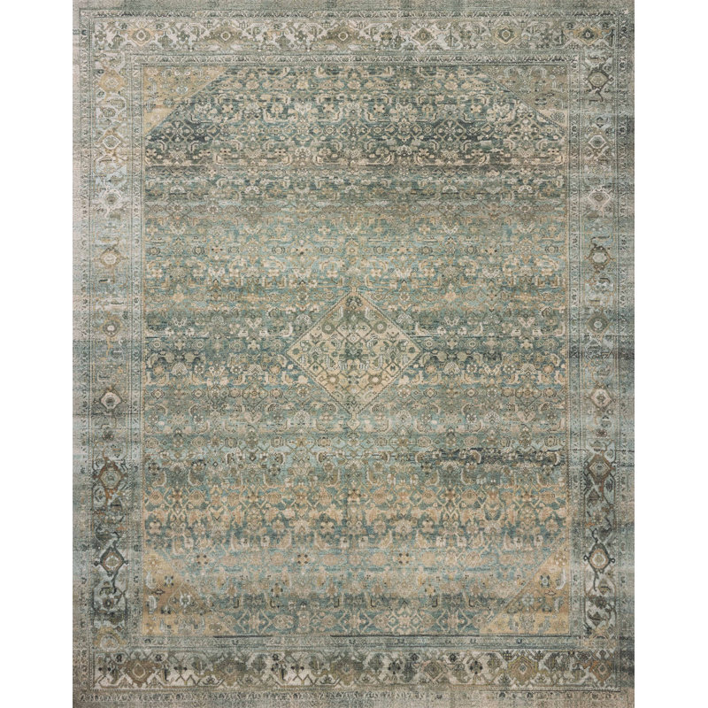 Magnolia Home by Joanna Gaines x Loloi Wimberly Lagoon / Wheat Area Rug, Runner 2'3" x 7'6"