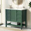 Meuble-lavabo 36 po avec lavabo, une armoire et trois tiroirs, panneau de bois massif et panneau de fibres à densité moyenne-1009847919