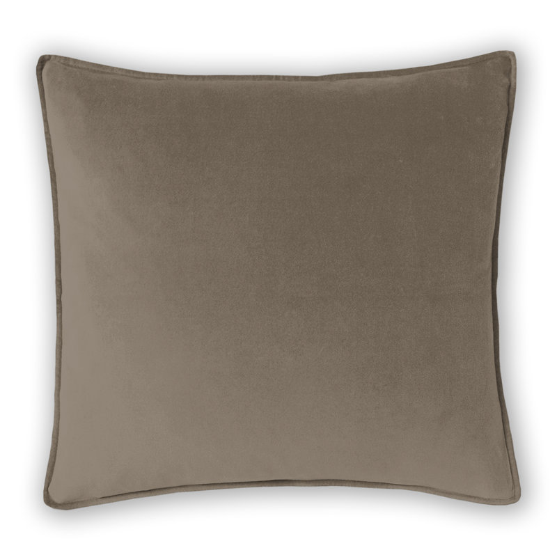 Alla Square Velvet Pillow Cover & Insert, 20" x 20", Red
