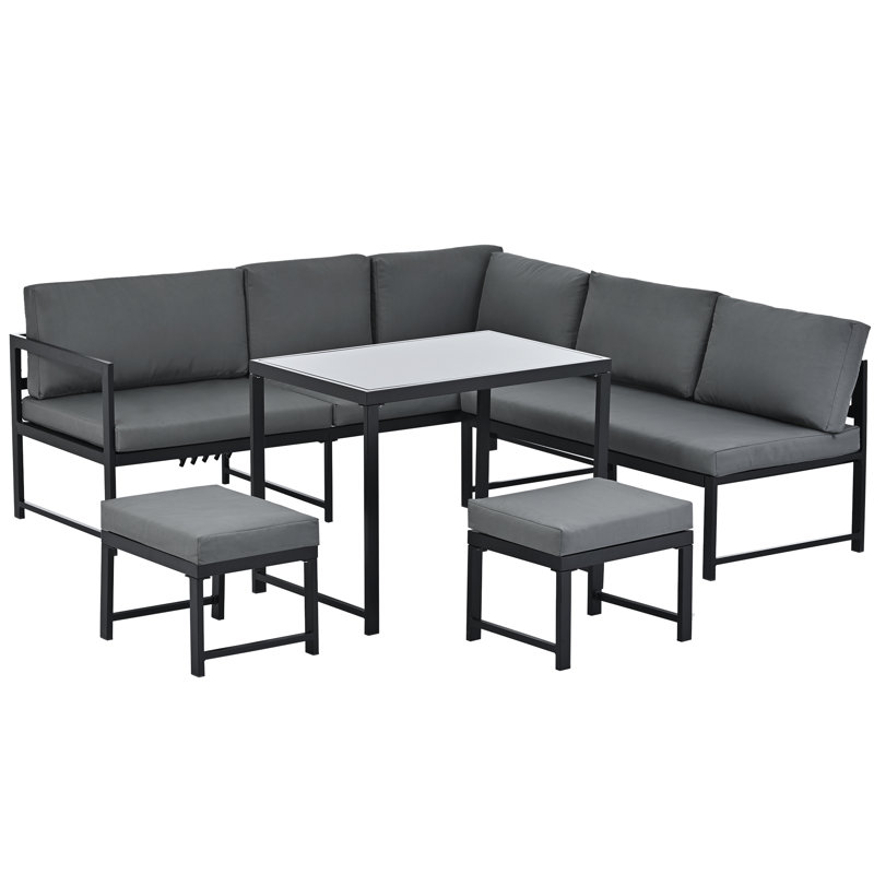 Bardhyle 7 - Person Garden Lounge Set with Cushions