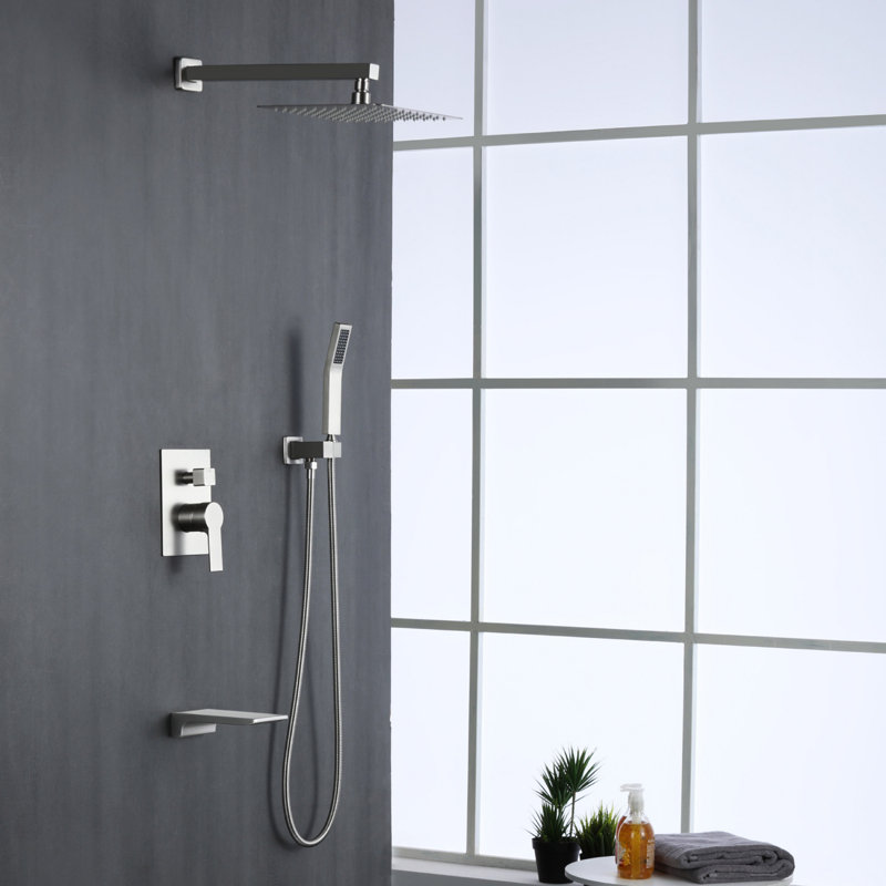 All-In-One Kit with Rough in-Valve, Brushed Nickel