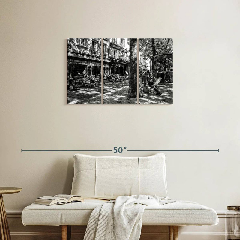 Sirci Montmartre noir - Place du Tertre, H 20 po x l 33 po