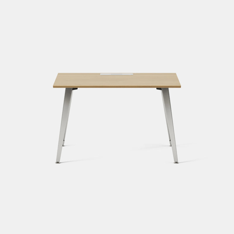 Office Desk, 30" H x 48" W x 24" D, Woodgrain, Mirror