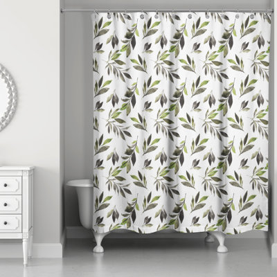 Rideau de douche simple à feuilles