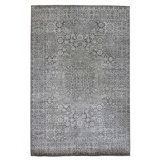 Mamluk One-of-a-Kind 6'2" x 9'1" Area Rug in Gray/Light Blue/Ivory