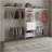Plego 69"W - 118"W Drawers Closet System, Five Shelves, Four Hanging Rods, Three Drawers White-1292332020