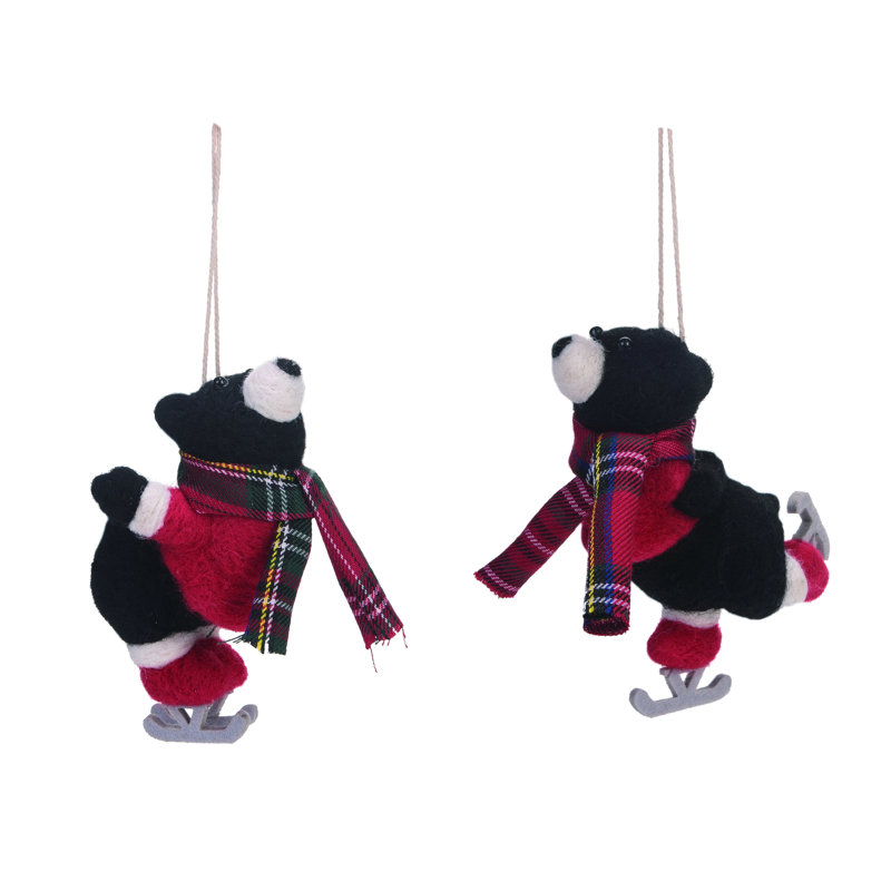  Ensemble de 2 décorations pour Noël en feutre