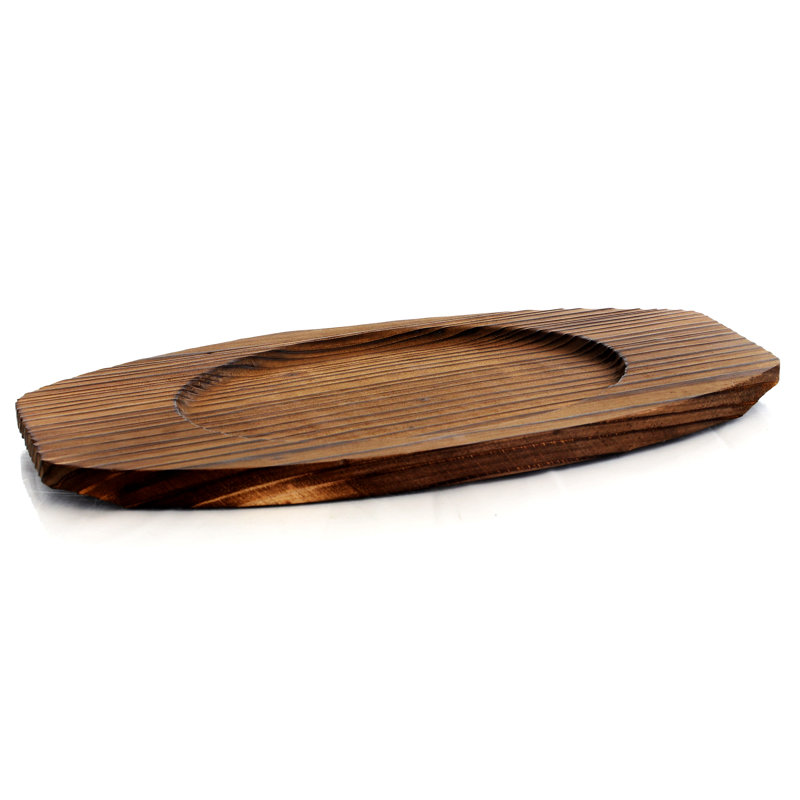 Ebern Designs Brocadero Porcelain Iron Stainless Steel Platter Serving Dish