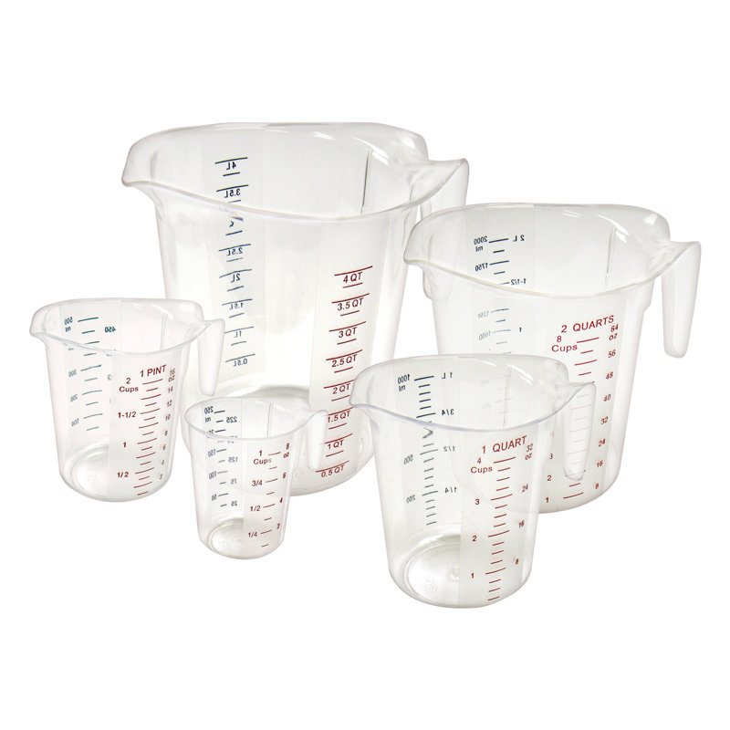Winco 5 -Piece Plastic Measuring Cup Set