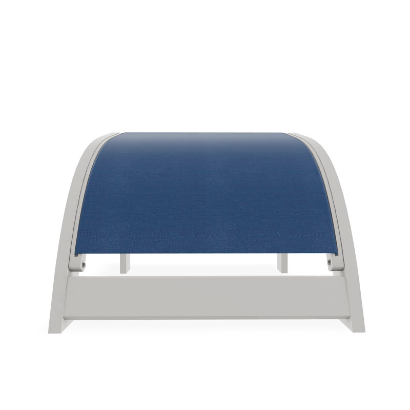 Repose-pieds Adirondack en polymère de qualité marine, Neige, Cobalt 35D Sunbrella®
