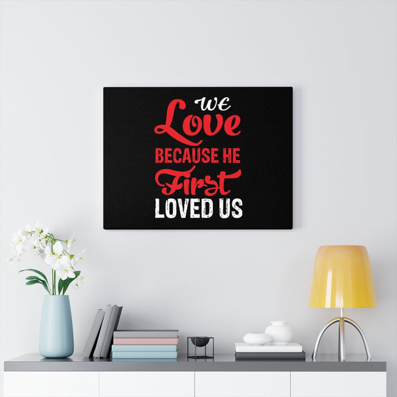 We Love Red - Wrapped Canvas Print, 28cm H x 36cm W