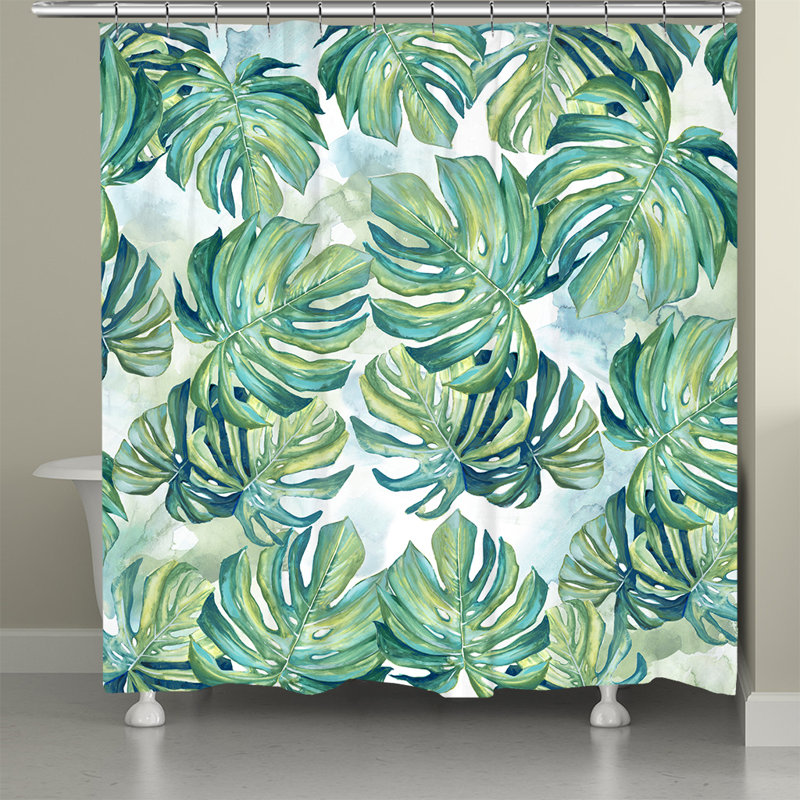 Rideau de douche simple à motif floral Janis