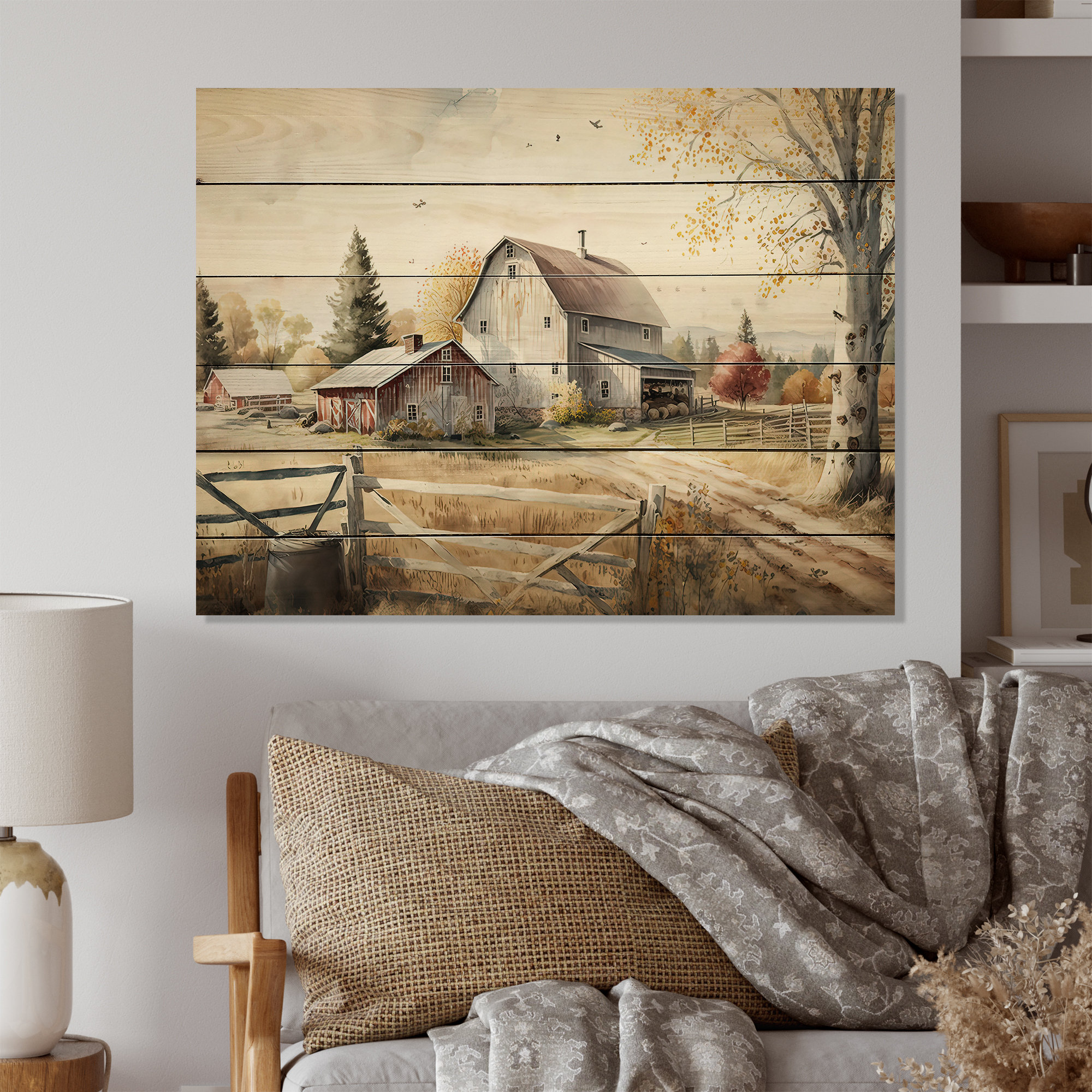 August Grove Grateron Beautiful Barn In Spring II - Farmhouse / Country ...