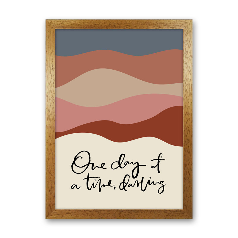 One Day At A Time Abstract by Planeta444 - No Frame Print, Brown Framed, 88cm H x 64cm W x 3cm D