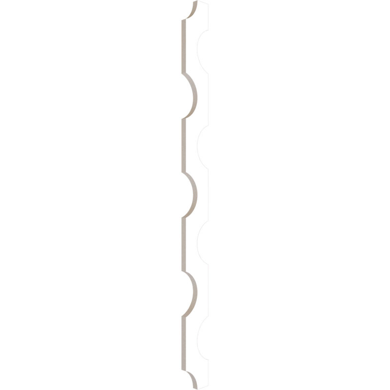Ensemble de panneau mural décoratif à lattes réglables en PVC Pomeroy, H 47 po x l 3,87 po x P 0,75 po