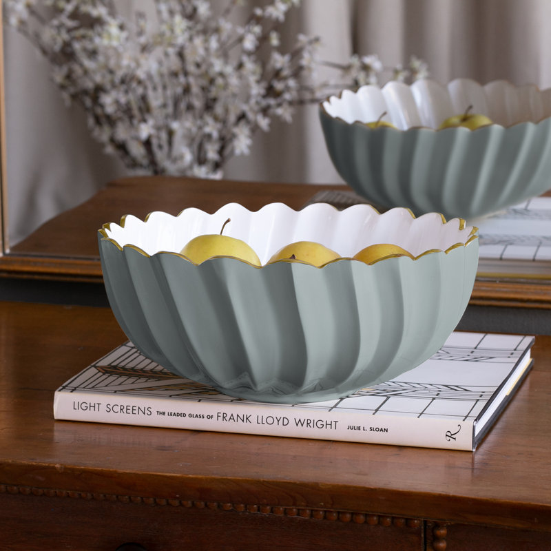 Encanto Serving Bowl, Cream/White, 10.25"
