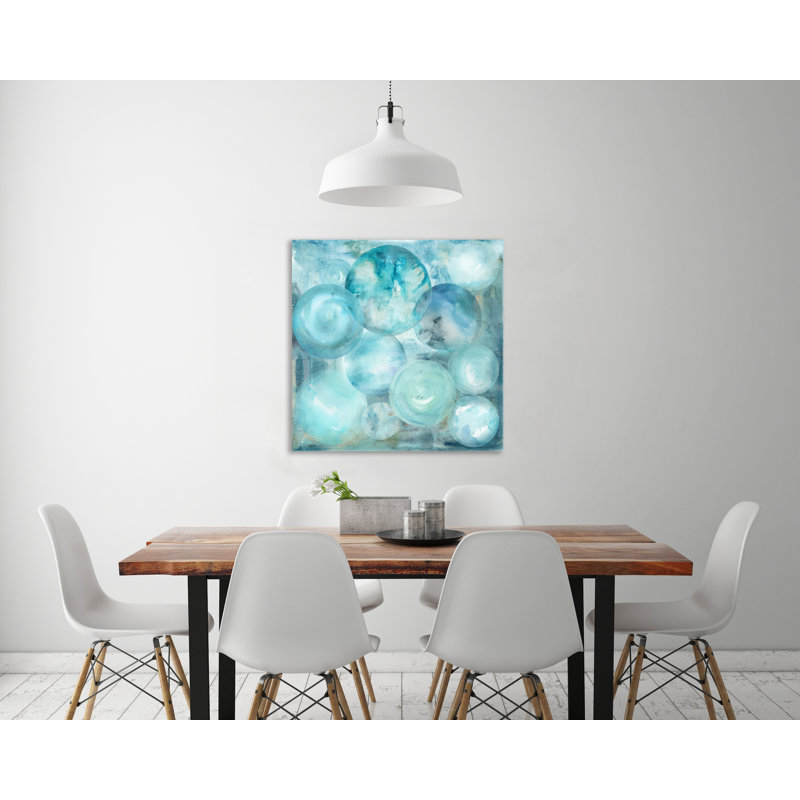 'Circles II' by Tre Sorelle Studios Watercolour Painting Print on Wrapped Canvas, 91.44cm H x 91.44cm W