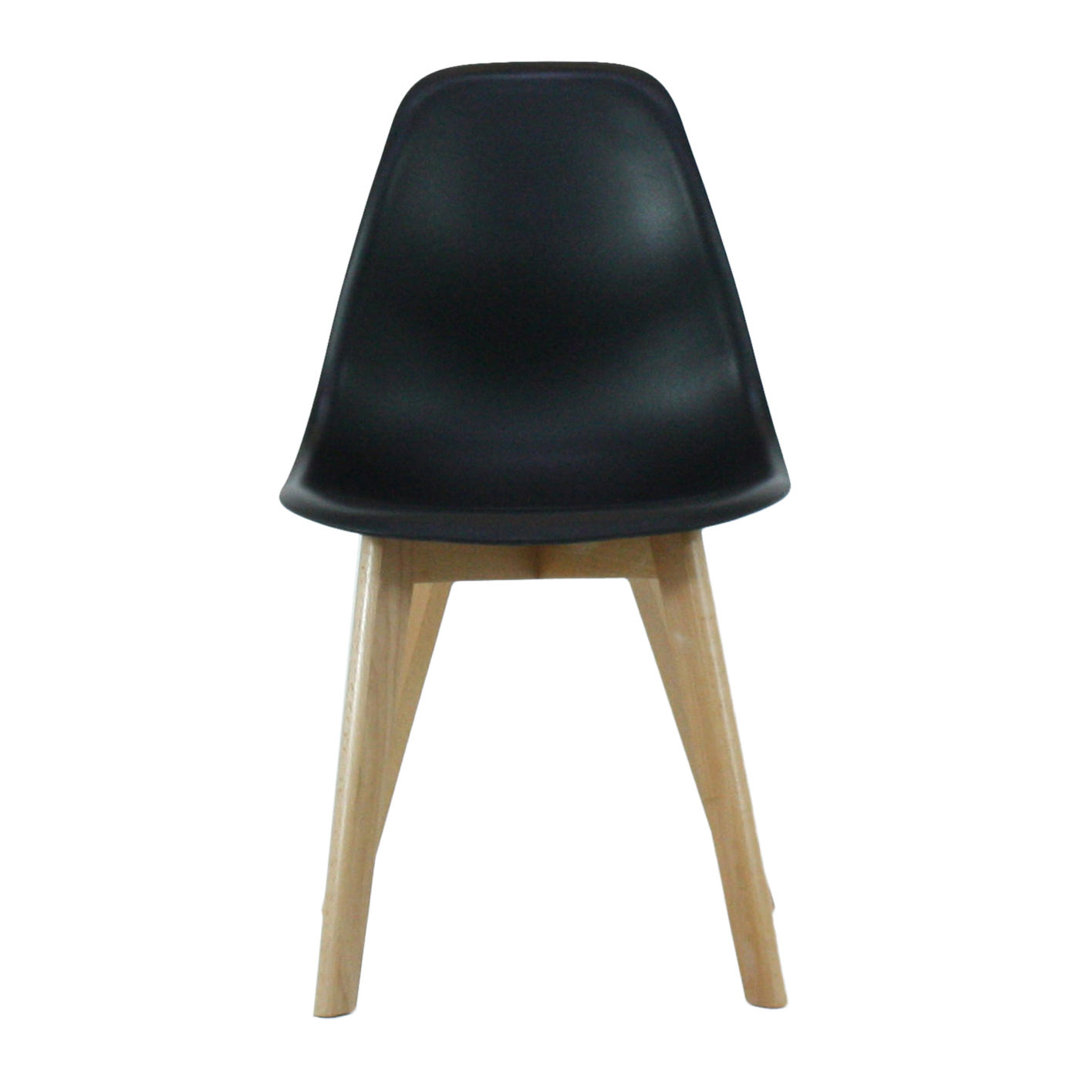 Mingus Plastic Dining Chairs with Solid Wooden Legs - Retro Side Chair for Dining Room Kitchen Living Room Office