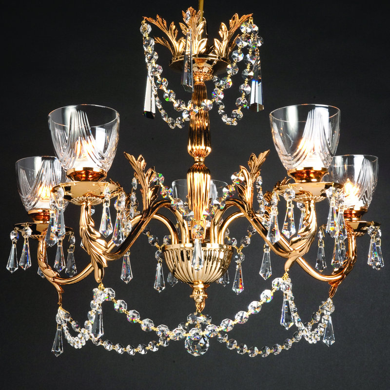 Queen"s 5 - Light Shaded Chandelier