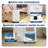Portable Evaporative Air Cooler Fan,Swamp Cooler for Bedroom Office,Touch & Remote Control,1.84 Gal Water Tank,3-Speed Cooling Fan, 3-Side Cooling Pads, Auto Swing Louvers,Portable Carry Handle,White