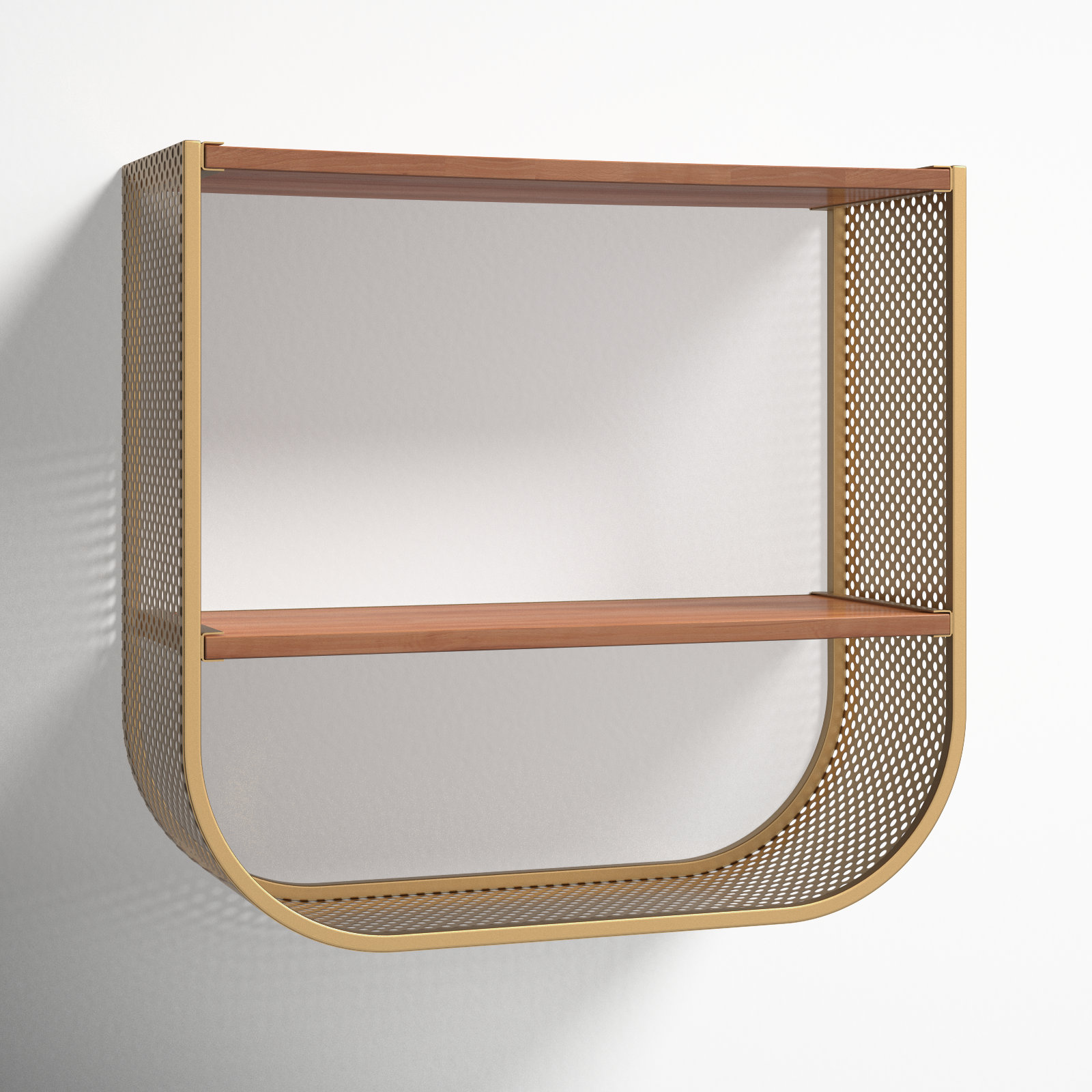 2 Piece Metal Tiered Wall Shelf