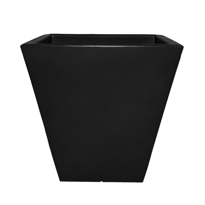 Cosmopolitan Pot Planter, Black, 22"H x 22"W x 13.25"D