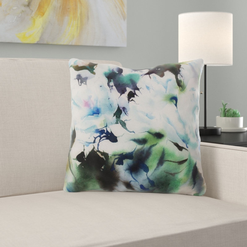 Coussin pivoine Bolin, Microsuède, Intérieur