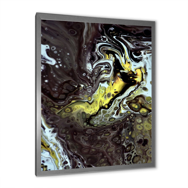 Œuvre d'art moderne sur toile, H 30 po x l 40 po x P 1,5 po, Cadre photo argenté