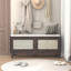 Banc d'entrée en rotin avec rangement Boho-1262038619