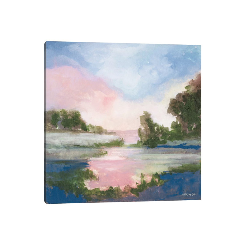 Pastel Countryside I - Painting on Canvas, 45.72cm H x 45.72cm W x 1.91cm D, Wrapped Canvas