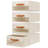 Closet Organizer And Storage, Fabric Box With Drawers, With Transparent Windows, Stackable Storage Drawers For Bedroom, Living Room,(Beige/4 Pack)