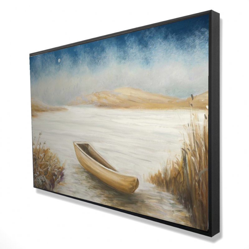 "Bateau au milieu d'un marais" sur toile