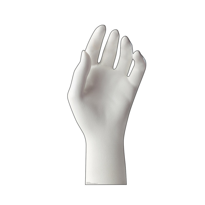 67'' White Ceramic Hand Cardboard Standup Decor