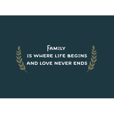 Family Is Where Life Begins - Wrapped Canvas Art Prints