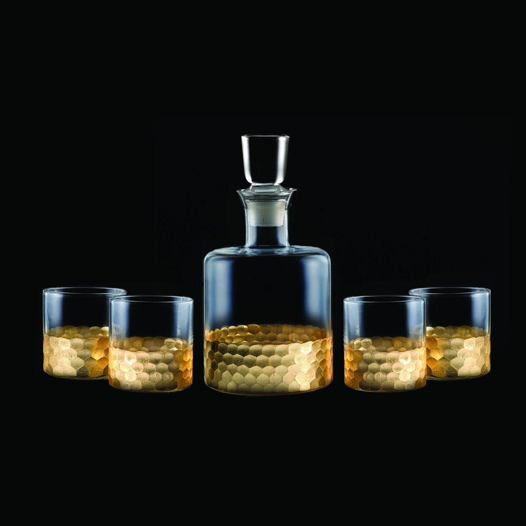 Lott 5 Piece Whiskey Decanter Set Mercer41