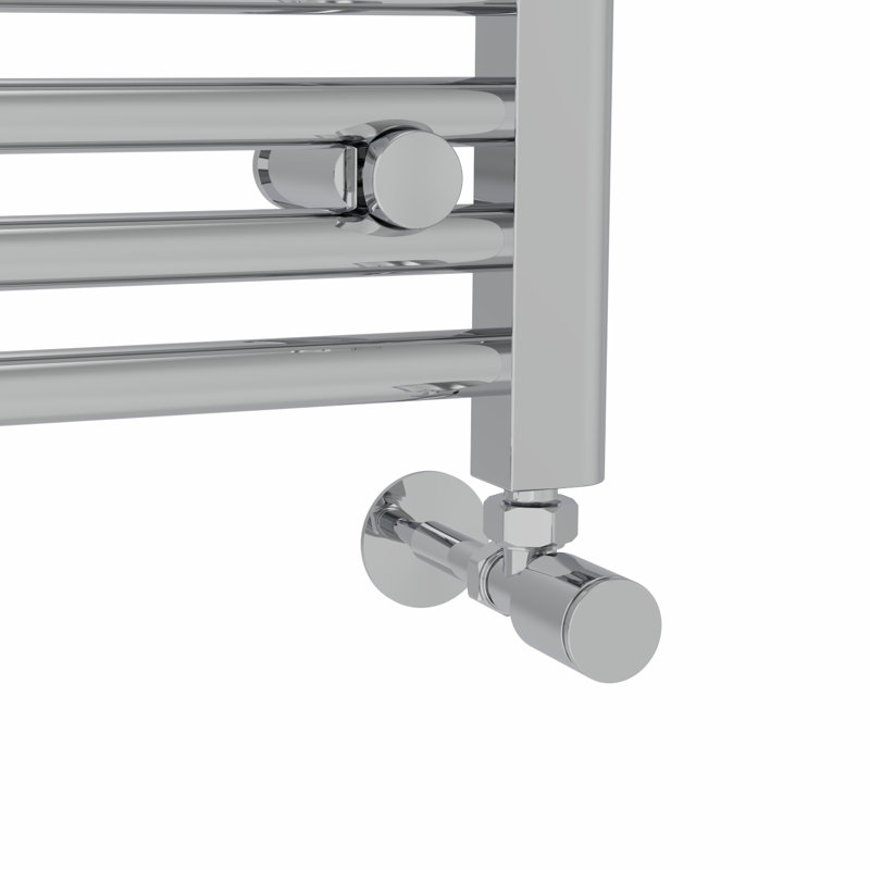 Wiest Straight Heated Towel Rail Radiator Bathroom Ladder Warmer, 100cm H x 30cm W x 3cm D, Chrome