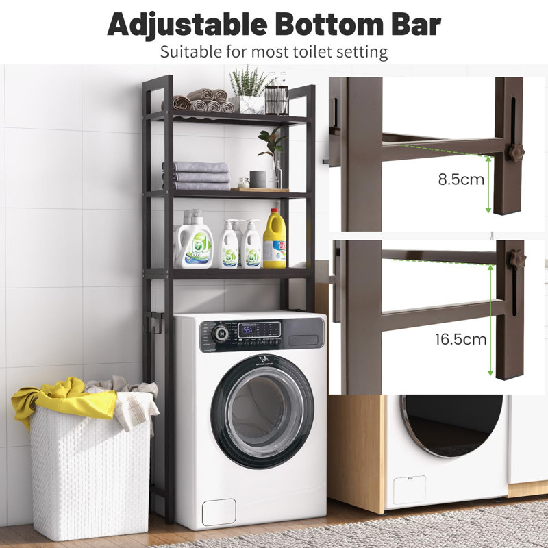 Aiylah Metal Freestanding Over The Toilet Storage, Brown