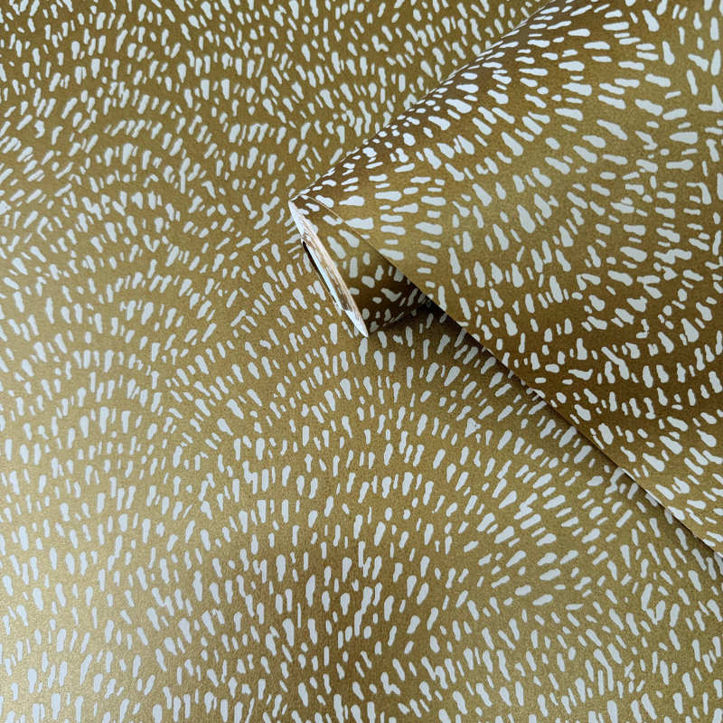 Zen 1000cm x 57cm Wallpaper Roll, Light Gold
